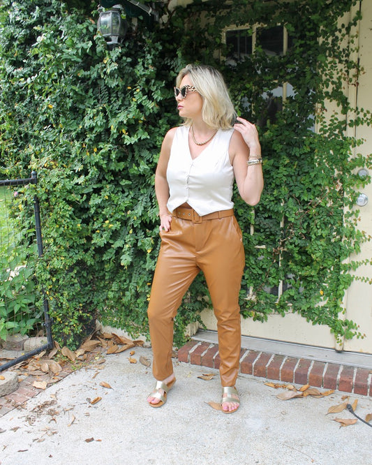 Light Brown Leather Pants