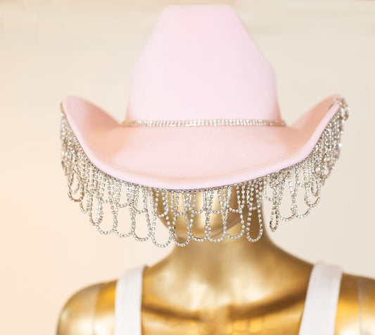 Rhinestone Pink Cowgirl Hat