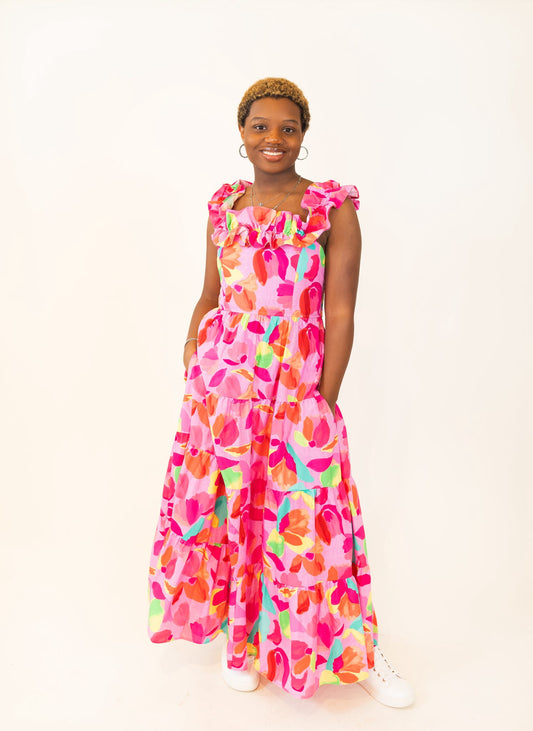 Peach Love | Vibrant Maxi Dress