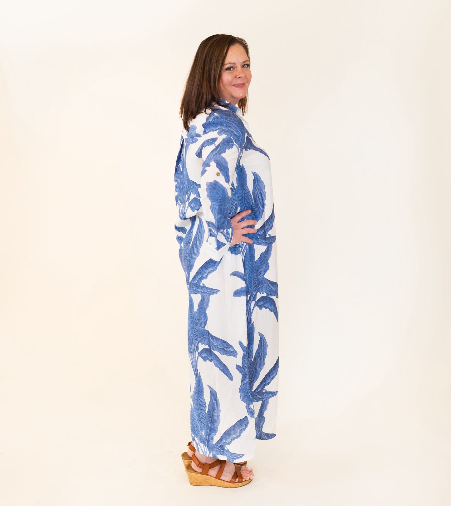 bigHit Fashion | Blue Leaf Dress