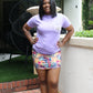 Purple Jungle Skort